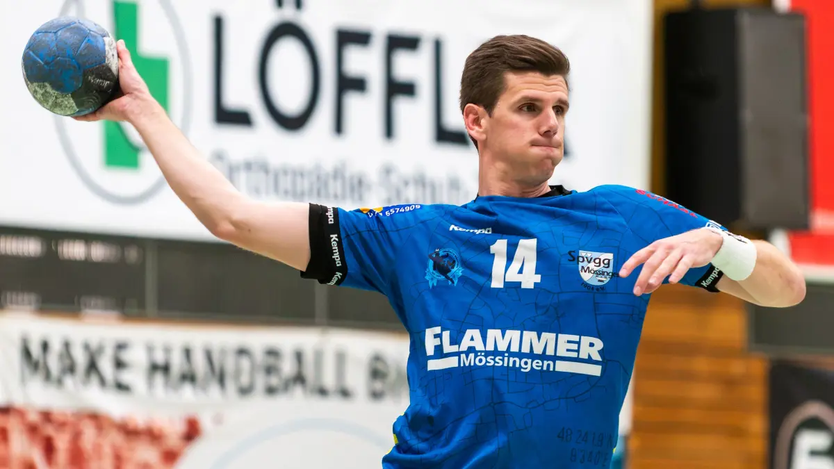 Spvgg Moessingen vs. TSF Ditzingen, Handball, Verbandsliga, Saison 2026/2027, 19.09.2026: Simon Schleich (Spvgg Moessingen #14),
Spvgg Moessingen vs. TSF Ditzingen, Handball, Verbandsliga, Saison 2026/2027, 19.09.2026,
Foto: Eibner-Pressefoto/Florian Schust