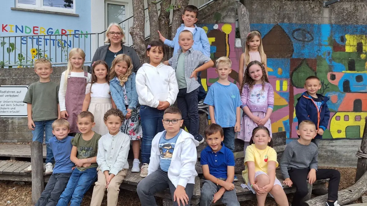 Und noch eine Klasse Schulanfänger an der Grundschule Stetten!