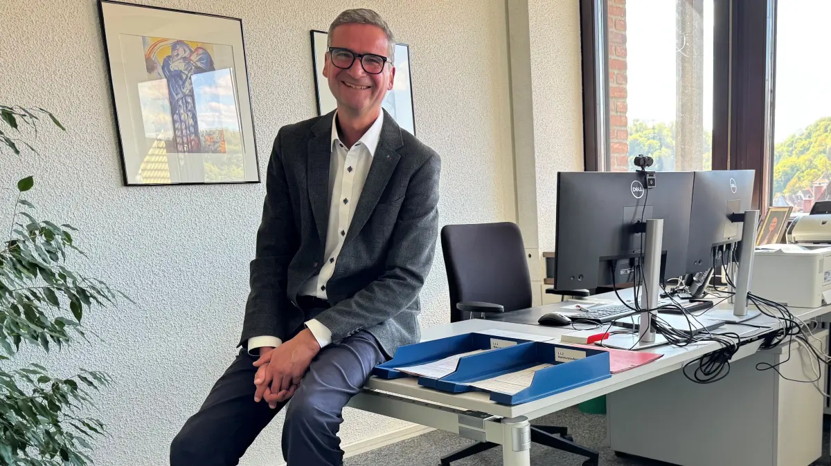 Steffen Baumgartner in seinem Büro