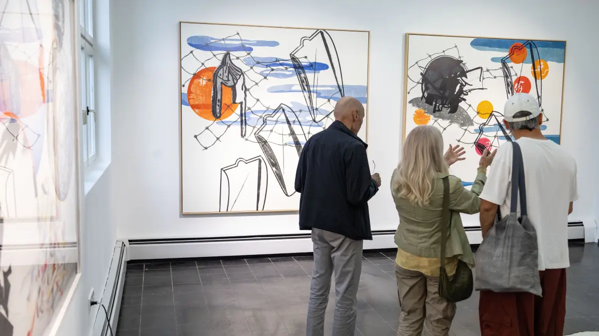 Ausstellung von Wolfgang Gäfgen, viele Jahre Professor an der Stuttgarter Kunst-Akademie, beim Kunstverein Eislingen, Galerie in der Alten Post