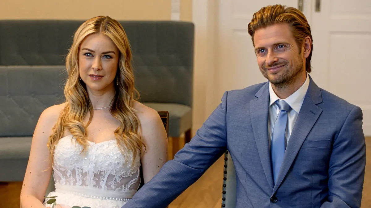 Jessica (Nina Ensmann) und Philip (Jörn Schlönvoigt) geben sich bei GZSZ endlich da Ja-Wort.