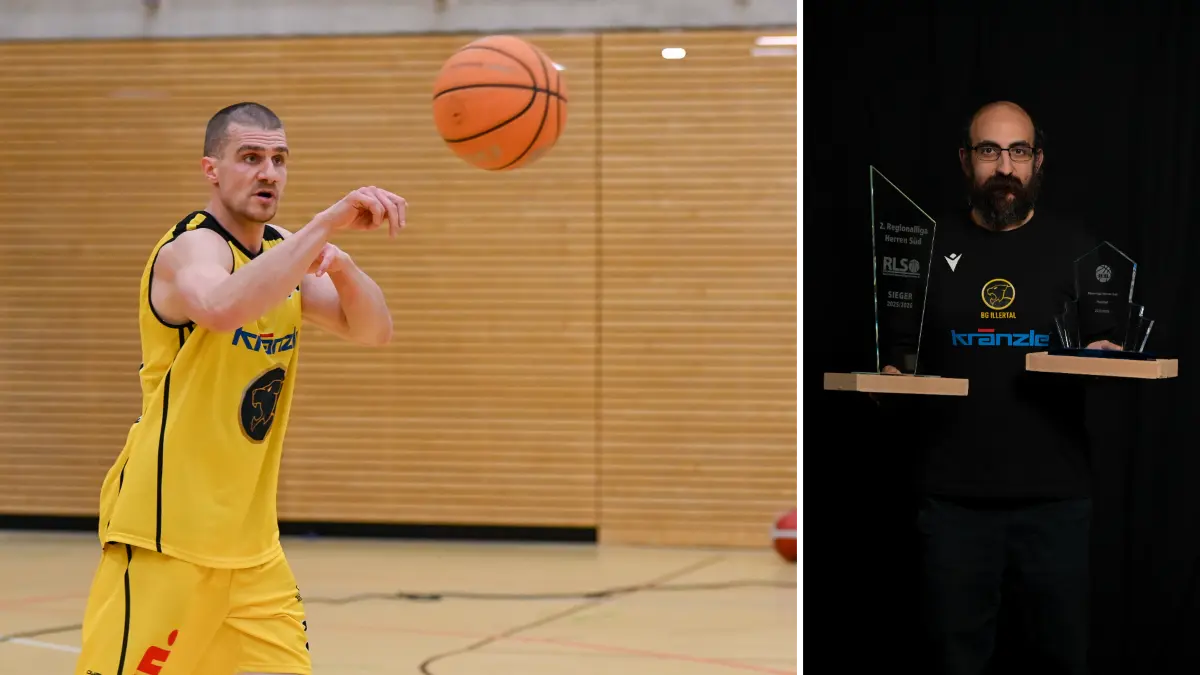 Spielertrainer Leo Vrkas (links) und sportlicher Leiter Giuseppe D'Angelo (rechts) spielen sich nun den Ball auf der Trainerposition zu.