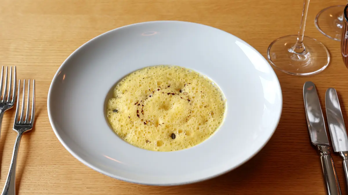 Hokkaido-Schaumsüppchen im Hotel Restaurant Die Krone in Sulzbach-Laufen