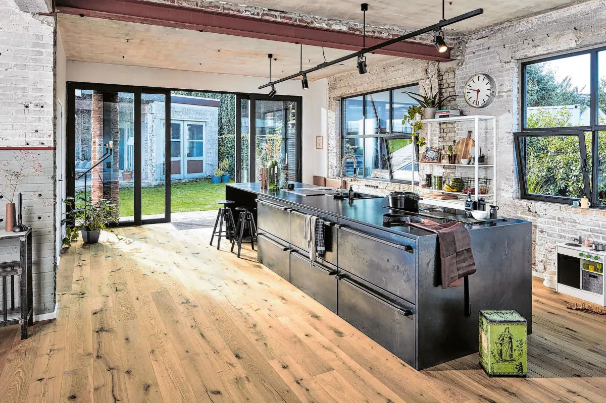 Beim Industrial Style geht alles um die Materialien. ⇥⇥Foto: Meisterwerke Schulte GmbH