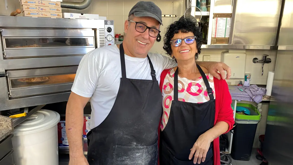 Enzo Scolla und Emanuela Manfredi vom Pizza-Service "Da Grande"