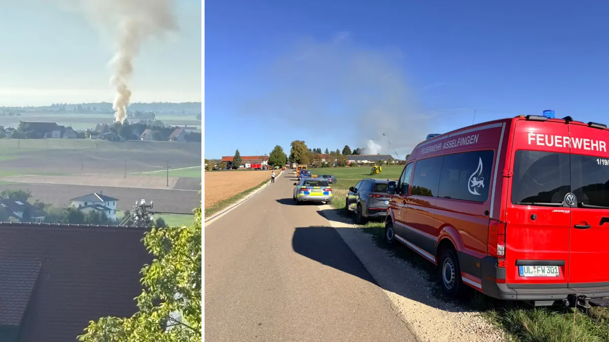 In Altheim läuft ein Feuerwehreinsatz.