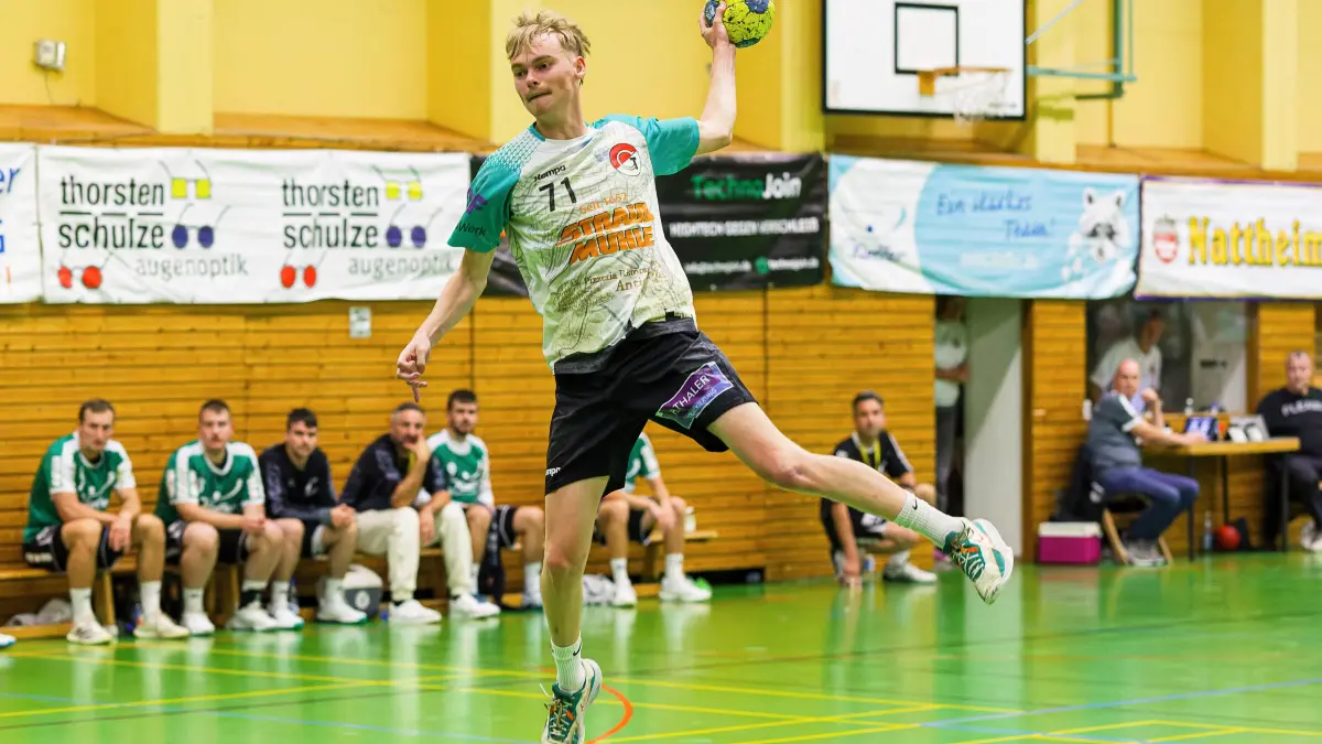 Handball Landesliga: Handball Landesliga; TV Steinheim - TG Geislingen;
Cedric König (TG Geislingen, #71);
26.09.2026; Georg-Fink-Halle, Gerstetten.
Foto: Thomas Madel
