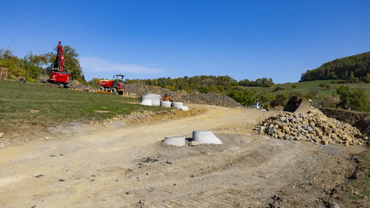 Reichenbach im Täle - Baustelle neues Baugebiet Riegelstraße-Süd