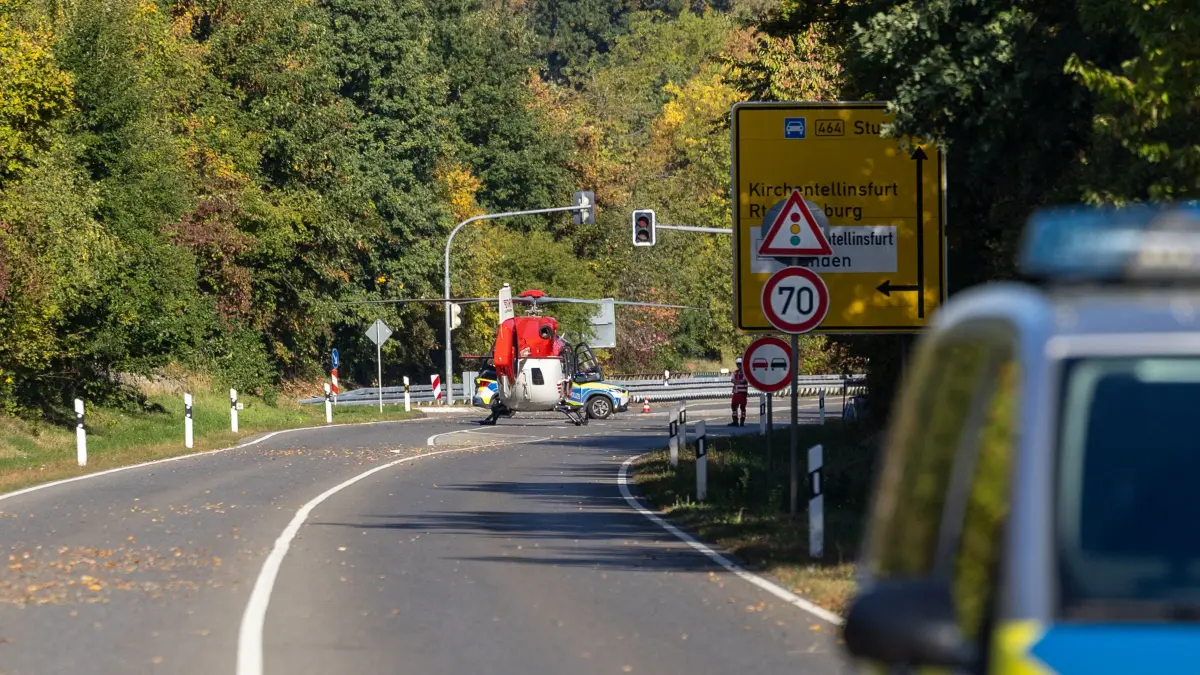 Ein Rettungshubschrauber war gegen 10 Uhr am Vormittag im Einsatz.