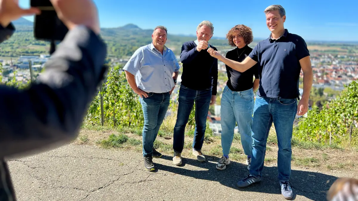 Auf unserem Foto von links: Klaus Rümmelin, Georg Bräuchle, Lisa Weigert und Markus Schenk.