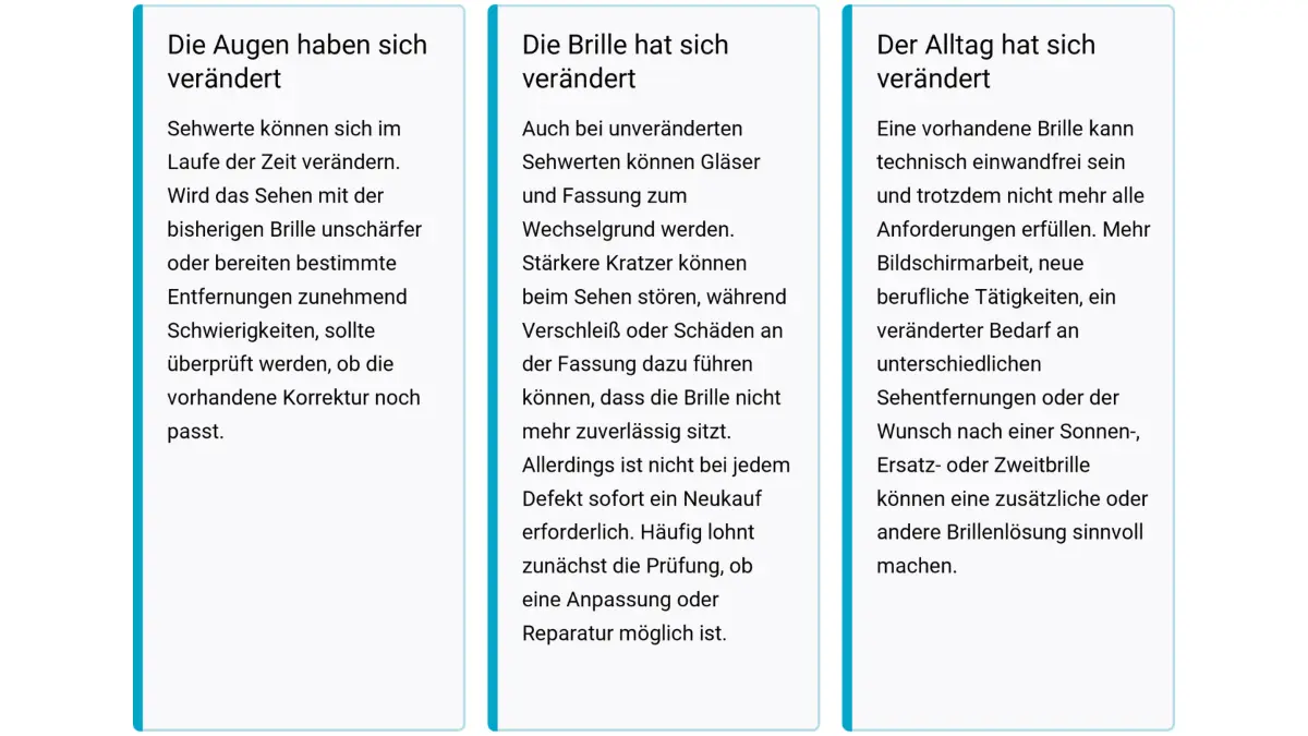 Ist eine neue Brille sinnvoll?