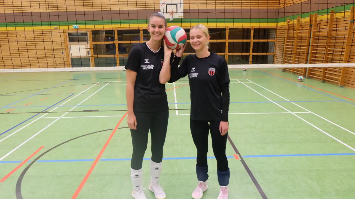 Silke Lehner (l.) und Daniela Klammt, Volleyballerinnen vom VfB Ulm