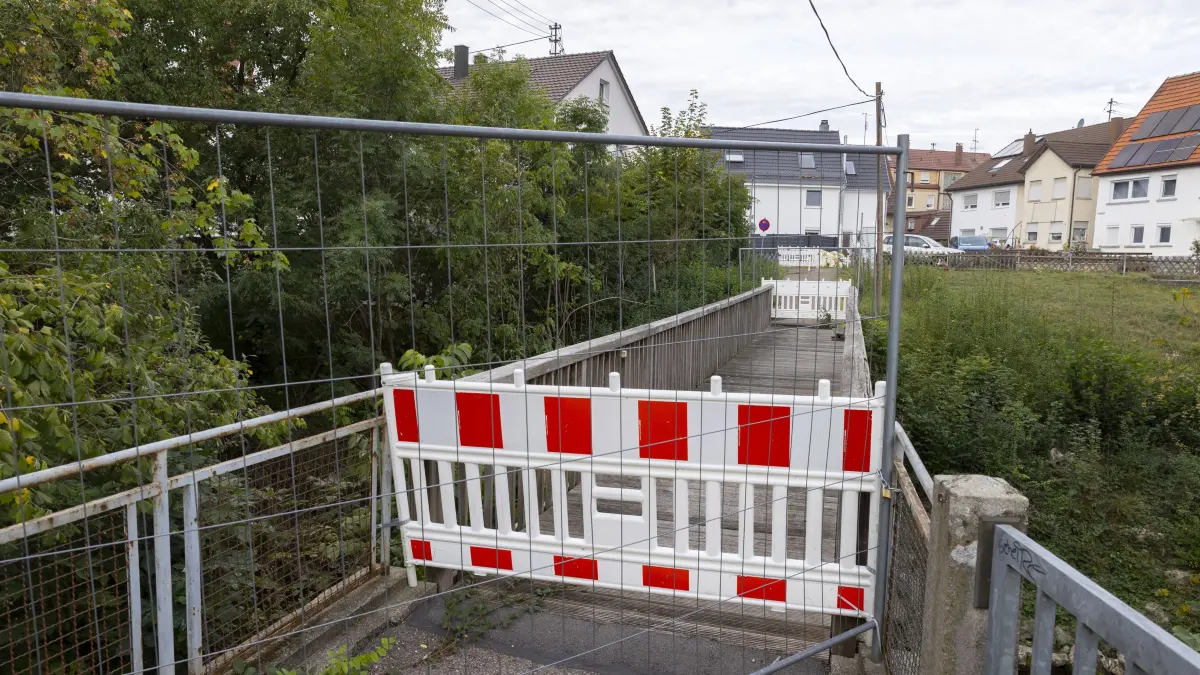 Gingen an der Fils - gesperrter Unterer Steg