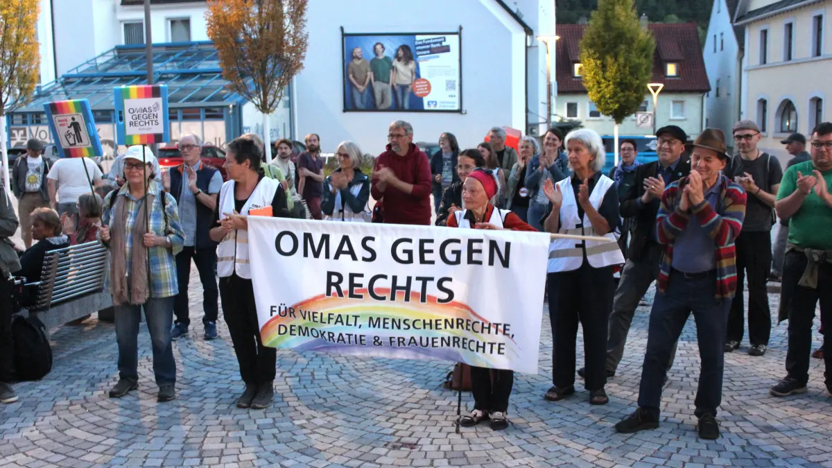 Demonstration gegen Rechtsextremismus in Burladingen