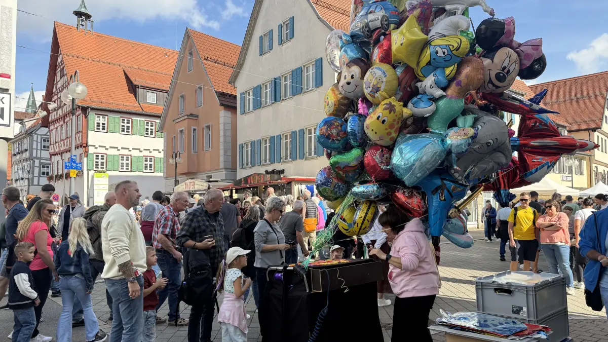 Das schöne Wetter lockte am Feiertag große und kleine Besucher in die Stadt.