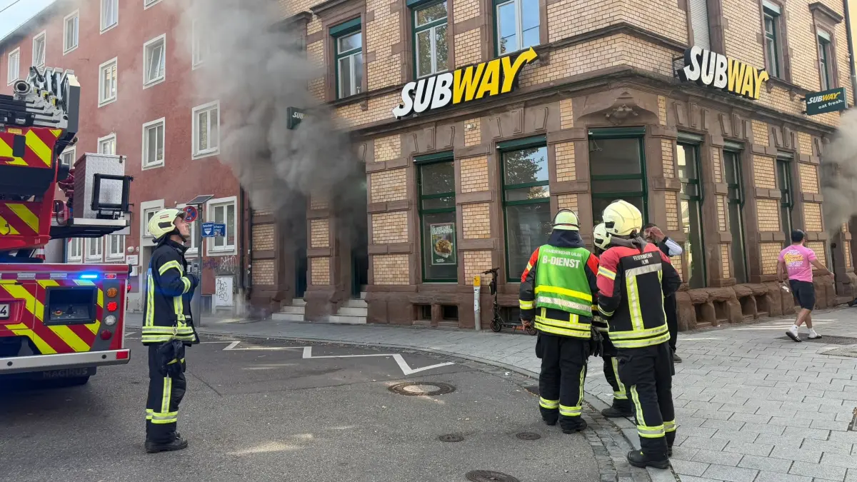 Brand bei Subway in Ulm.