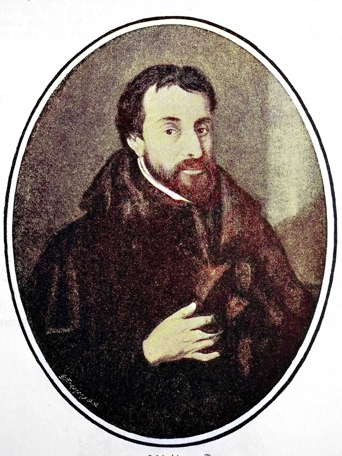 Am Friedrich Spee von Langenfeld, 25. Februar 1591 - 7. August 1635, war ein deutscher Jesuit. Er wurde berühmt als Kritiker der Hexenprozesse / Friedrich Spee also Friedrich Spee von Langenfeld, 1591-1635, a German Jesuit and poet, historical, digital improved reproduction of an original from the 19th century / digitale Reproduktion einer Originalvorlage aus dem 19. Jahrhundert, Originaldatum nicht bekannt