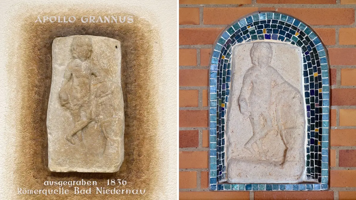 Apollo Grannus Bad Niedernau, Original (links) und Replik