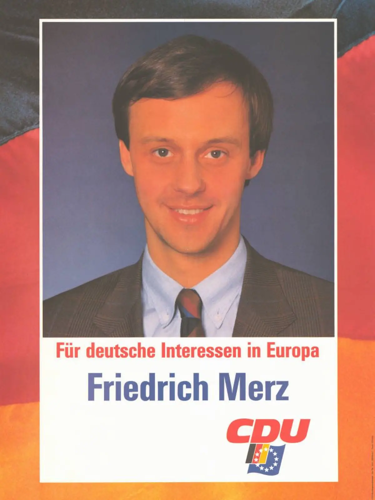Der Beginn einer großen Karriere: Friedrich Merz mit 34 Merz als Kandidat der CDU im Europawahlkampf (1989).