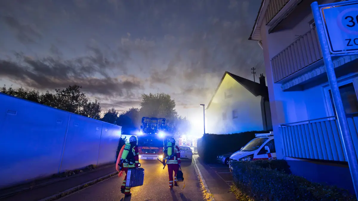 Freiwillige Feuerwehr Geislingen - Übungsabend in einem privatem Wohnhaus einer Feuerwehrkameradin im Hospitalweiher