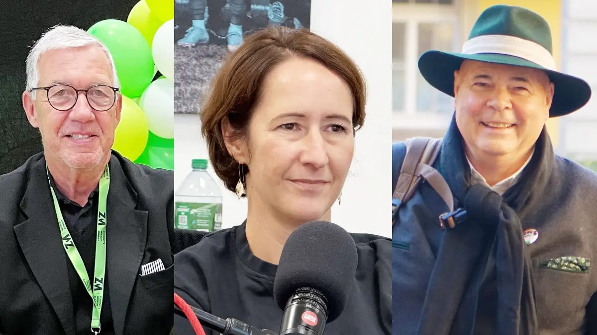Der Podcast wird kuratiert von Walter Döring (li.). Gesprächspartner sind unter anderem Nadine Sprügel und Rudolf Bühler