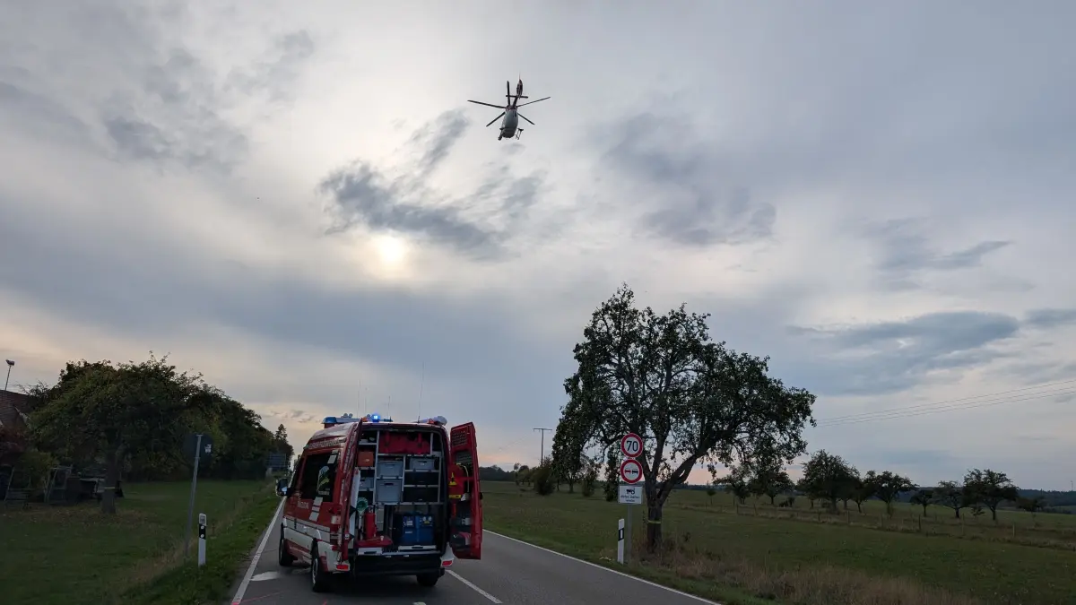 Ein Rettungshubschrauber war im Einsatz.