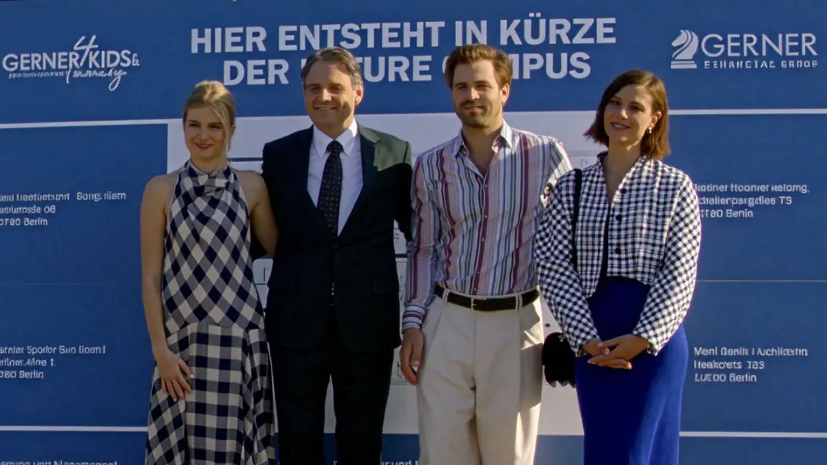 Der Gerner-Clan: Johanna (Charlott Reschke), Jo Gerner (Wolfgang Bahro), Julian (Onno Buß) und Matilda (Anna-Katharina Fecher).