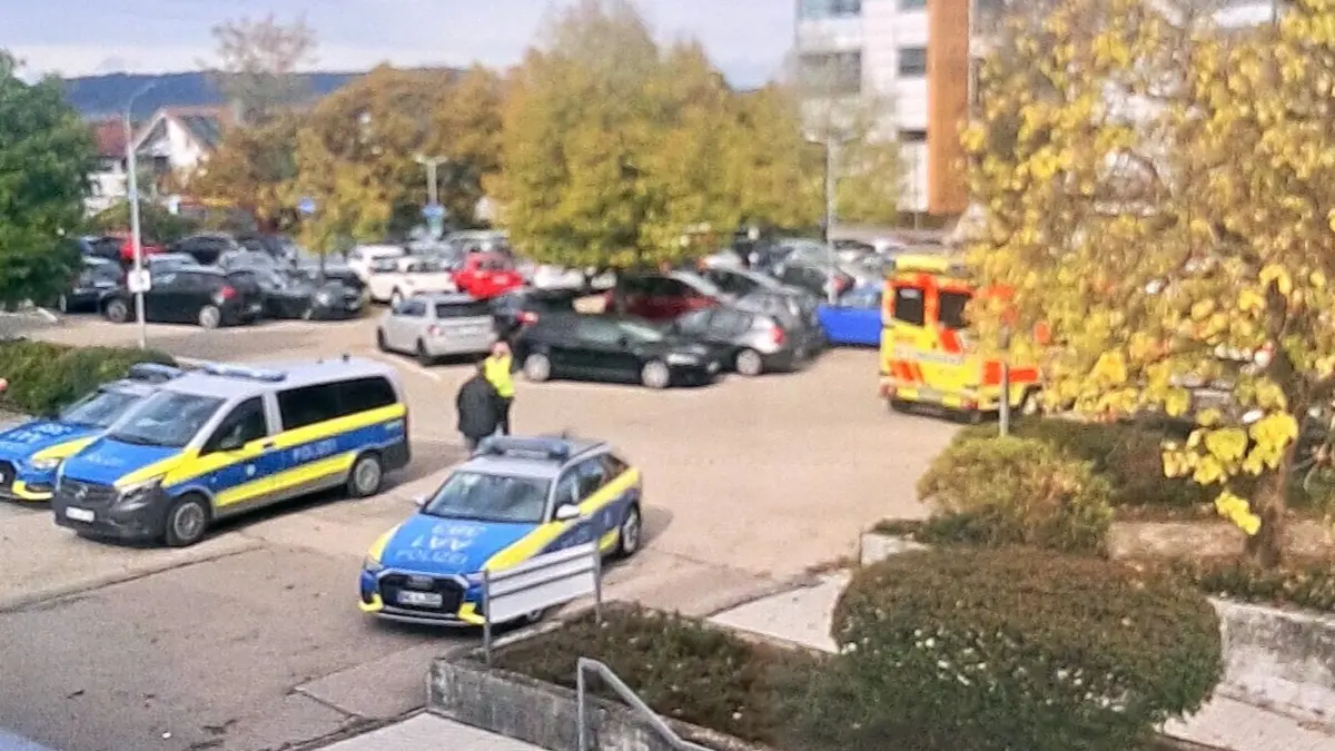 Berufsschule Schwäbisch Hall, Reizgas, Polizei, Feuerwehr, Krankenwagen