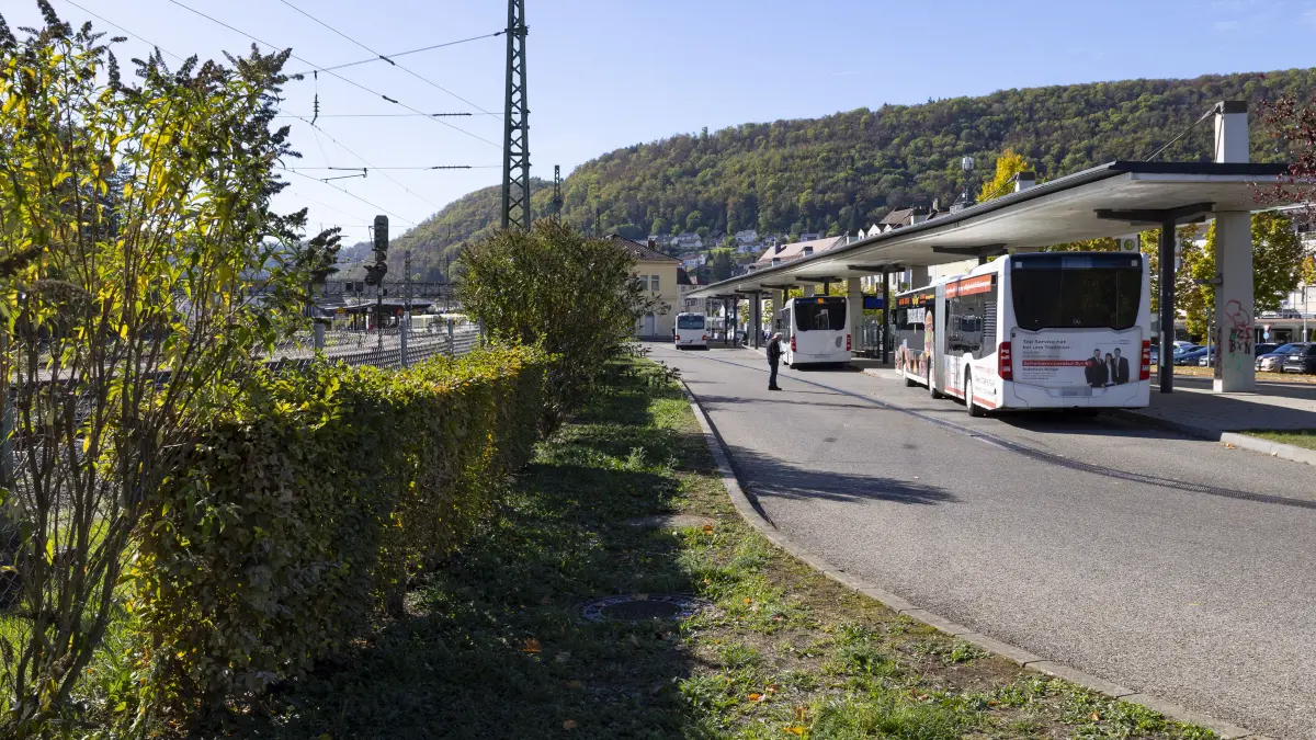 Geplanter Ausbau Tälesbahnradweg, Teilabschnitt Heidenheimerstraße bis Bahnhof - Das letzte Teilstücke verläuft zwischen Bahngleisen und ZOB