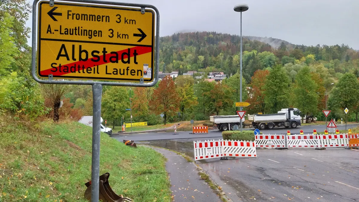 Laufen ist besonders von der Umleitungsführung betroffen: Unter anderem ist die Zufahrt zur B 463 aus Richtung Traufganghütte und Steinstraße nicht möglich.