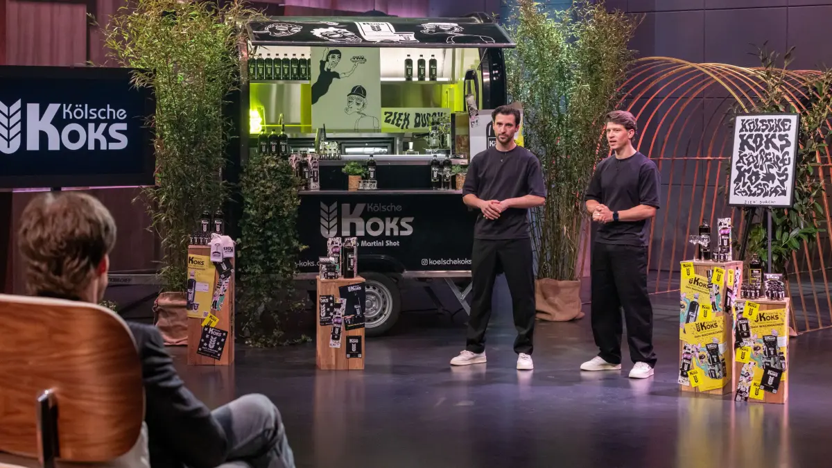 In „Die Höhle der Löwen“ präsentieren zwei Gründer ihr Start-up Kölsche Koks.