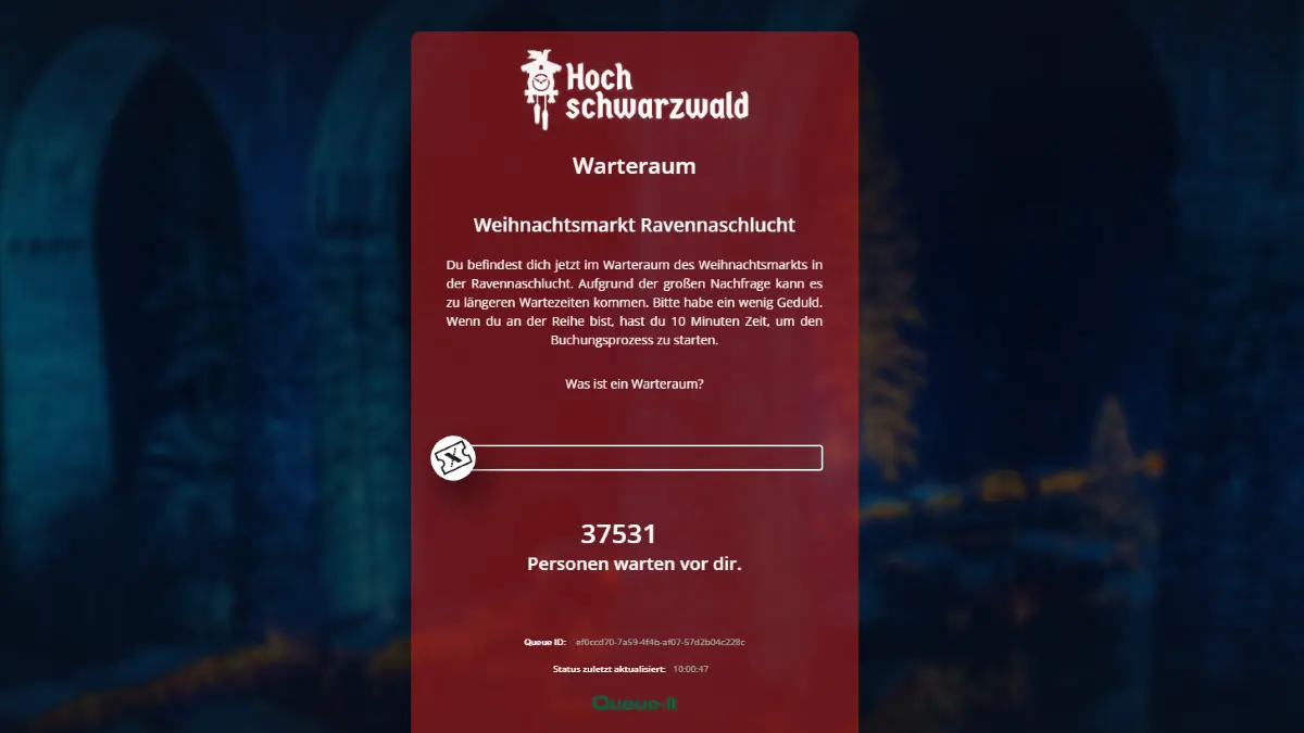 Das Interesse am Weihnachtsmarkt in der Ravennaschlucht ist auch in diesem Jahr enorm.