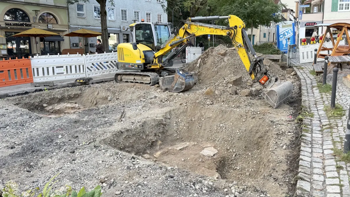 Tübingen Haagtorplatz Archäologische Grabungen ehemalige Schickhardtsche Mühle