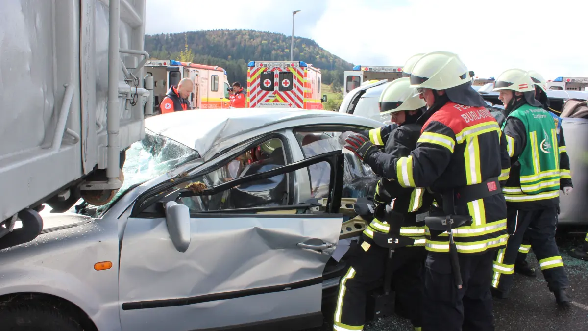 Willkommensübung DRK in Burladingen