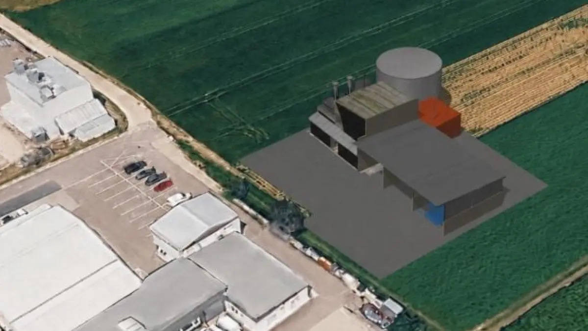So soll die innovative Energiezentrale der künftigen Wärmeversorgung von Asch am nördlichen Ortsrand des Blaubeurer Teilorts aussehen.