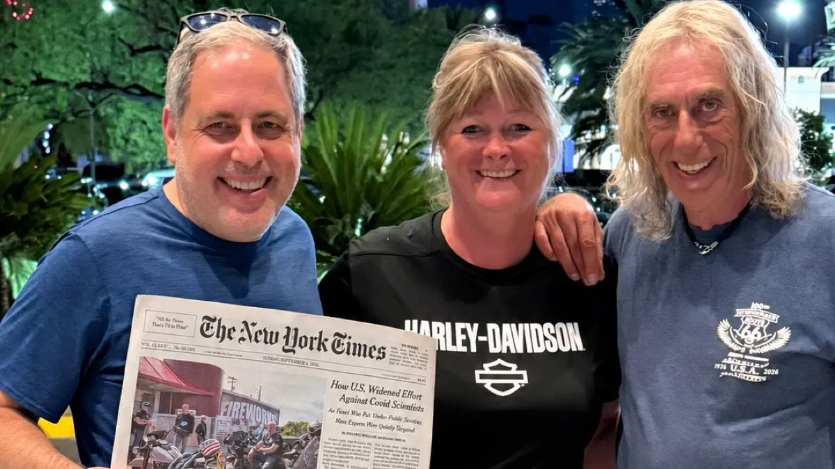 New York Times Journalist Ken Belson mit Wolfagng und Anja Werz