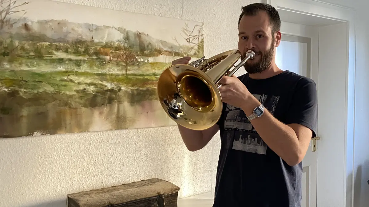 Gunther Jäger mit seinem Flügelhorn