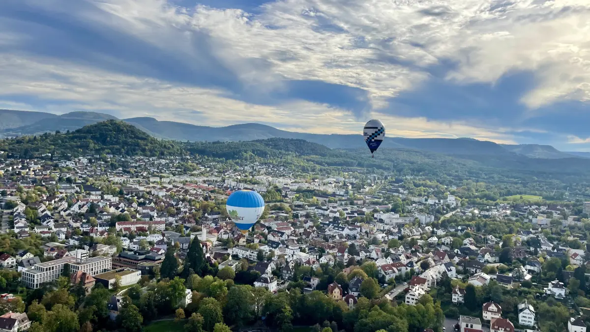 Reutlingen von oben: Bei einer einstündigen Ballonfahrt betrachtet die Reporterin die Achalmstadt aus knapp 1000 Metern Höhe.