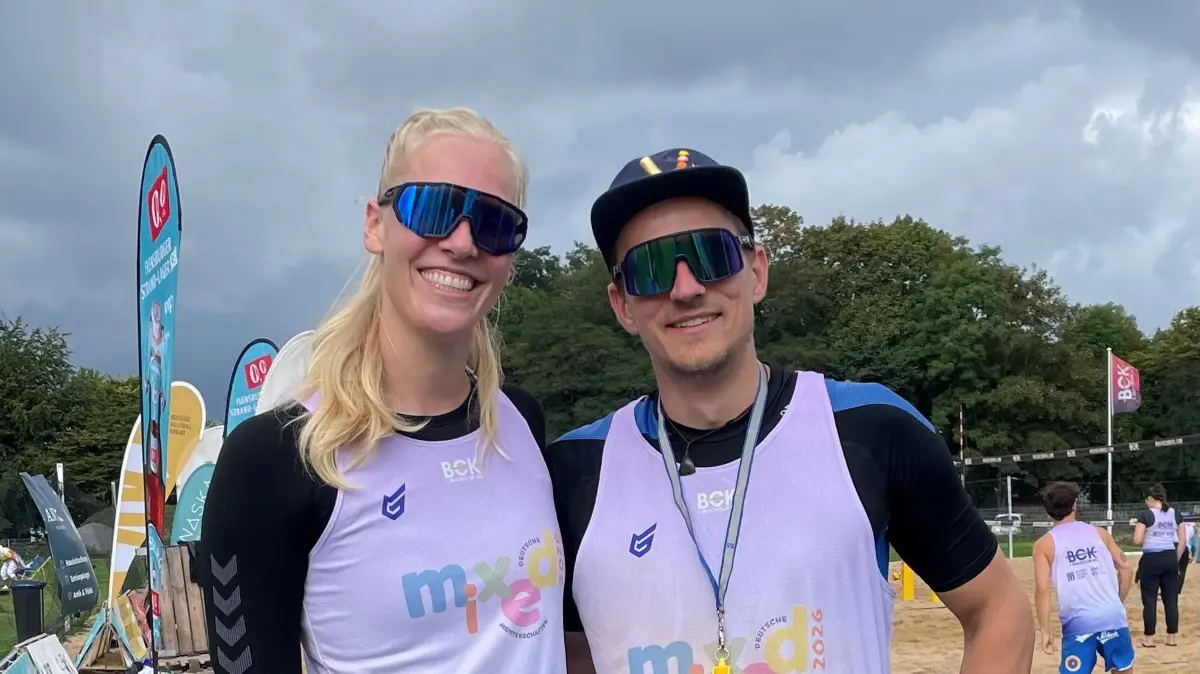 Beachvolley Mixed Duo Annika Zeifang und Levi Flott aus Ulm