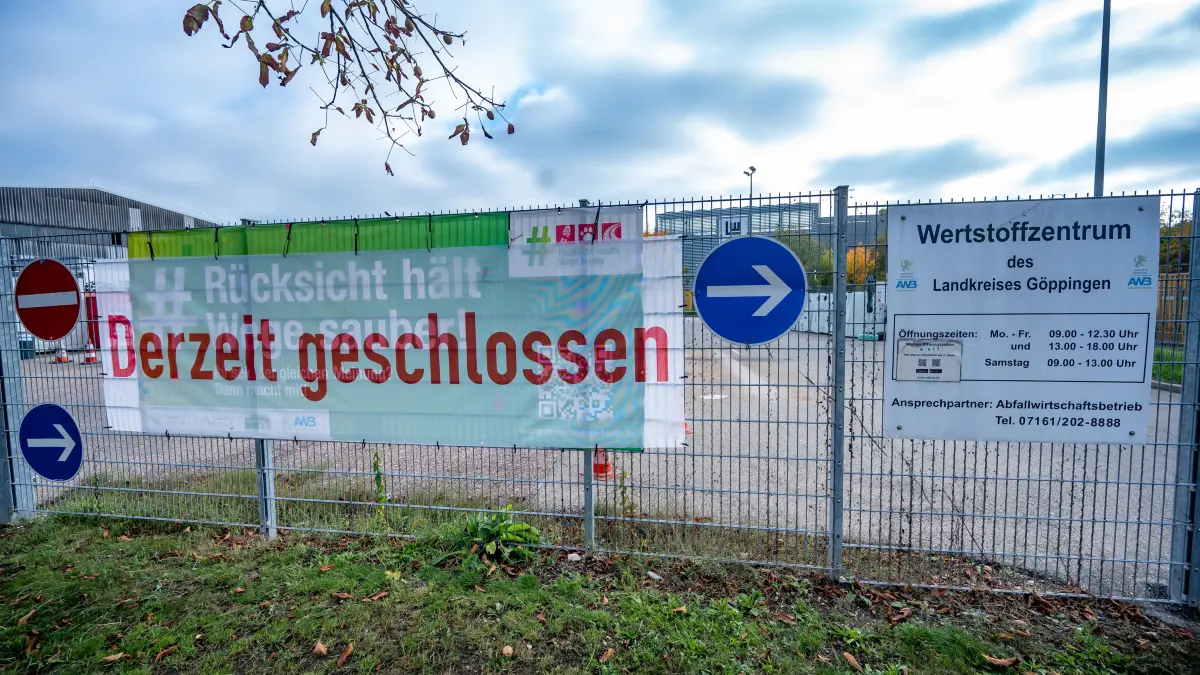 Göppingen Wertstoffhof Grosseislinger Str. Wertstoffzentrum