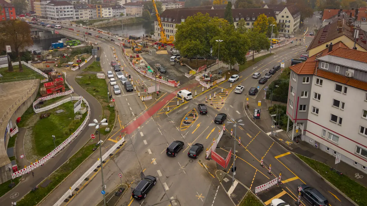 Gänstorbrücke: Ab 26.10. läuft der Verkehr auf Ulmer Seite wieder anders. Warum?