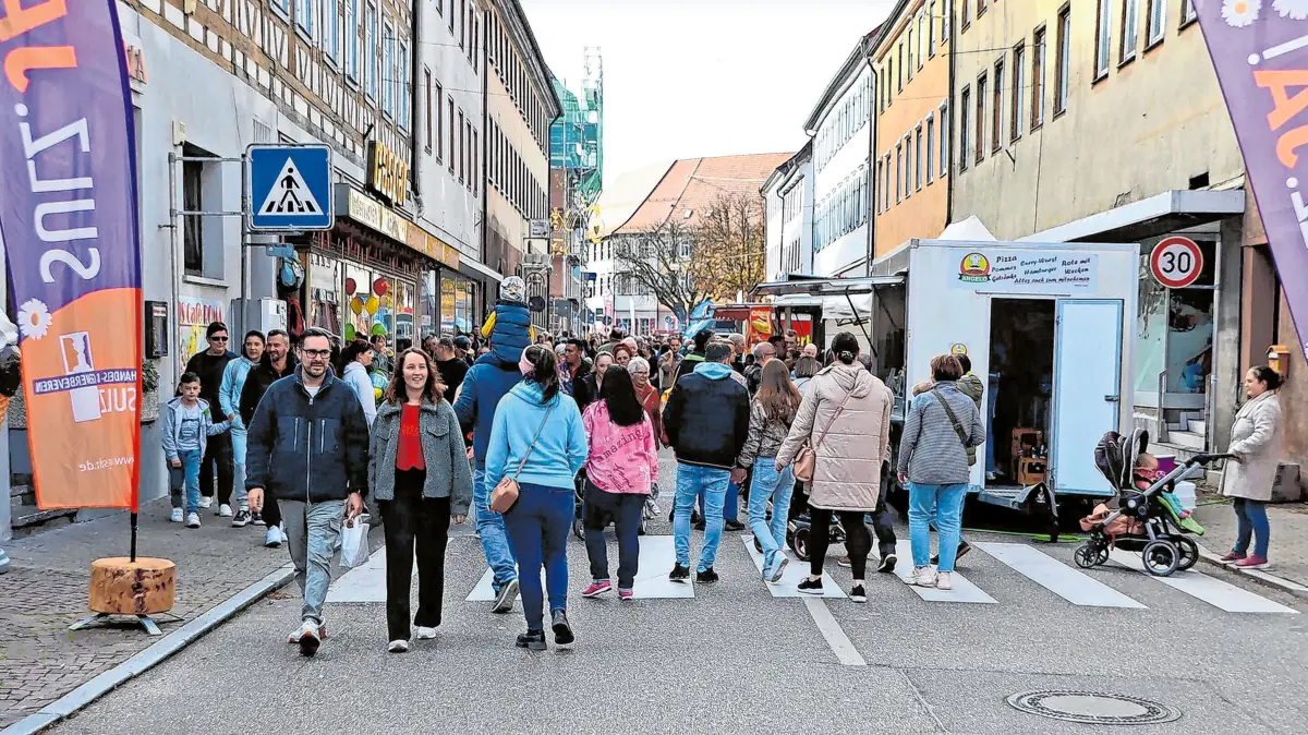 Zum verkaufsoffenen Sonntag wird die Sulzer Innenstadt wieder zur Fußgängerzone.