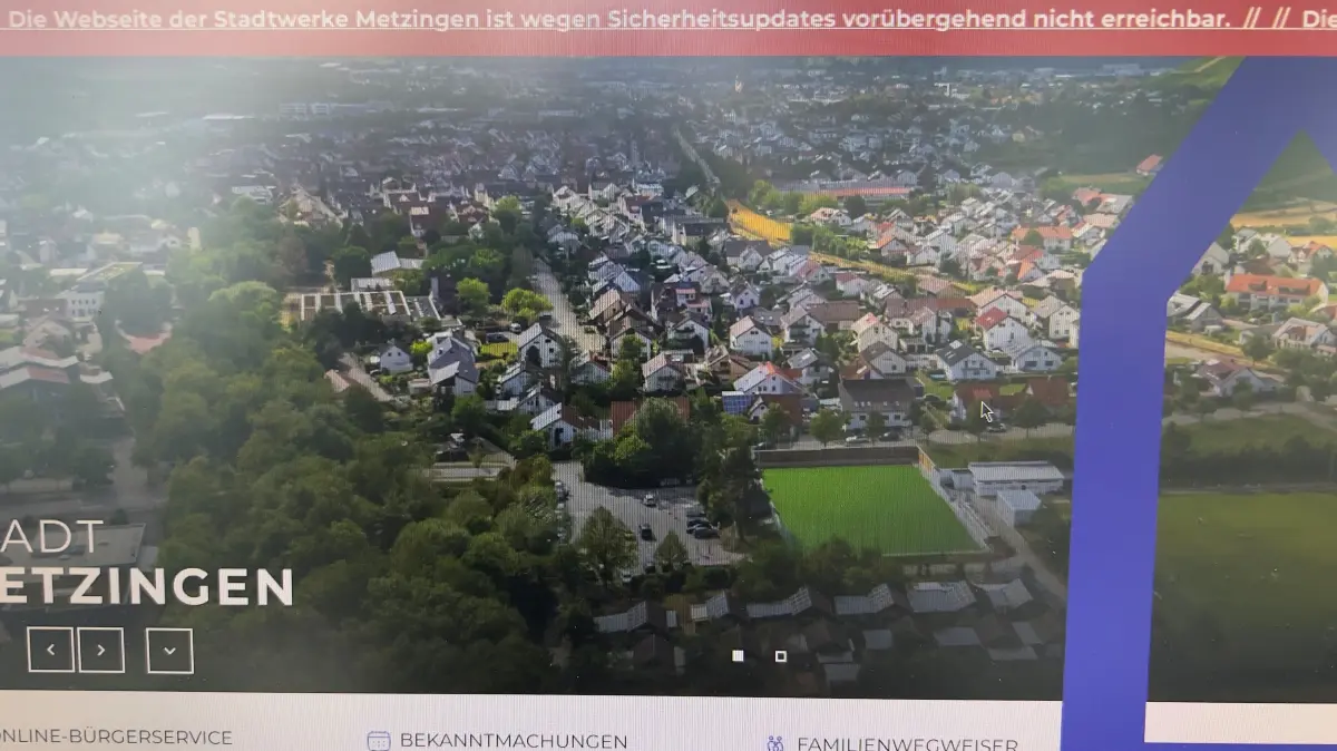Die Seite der Stadt Metzingen ist nicht erreichbar. Schuld hat eine Sicherheitslücke im Internet, von der die meisten professionellen Seiten betroffen waren.