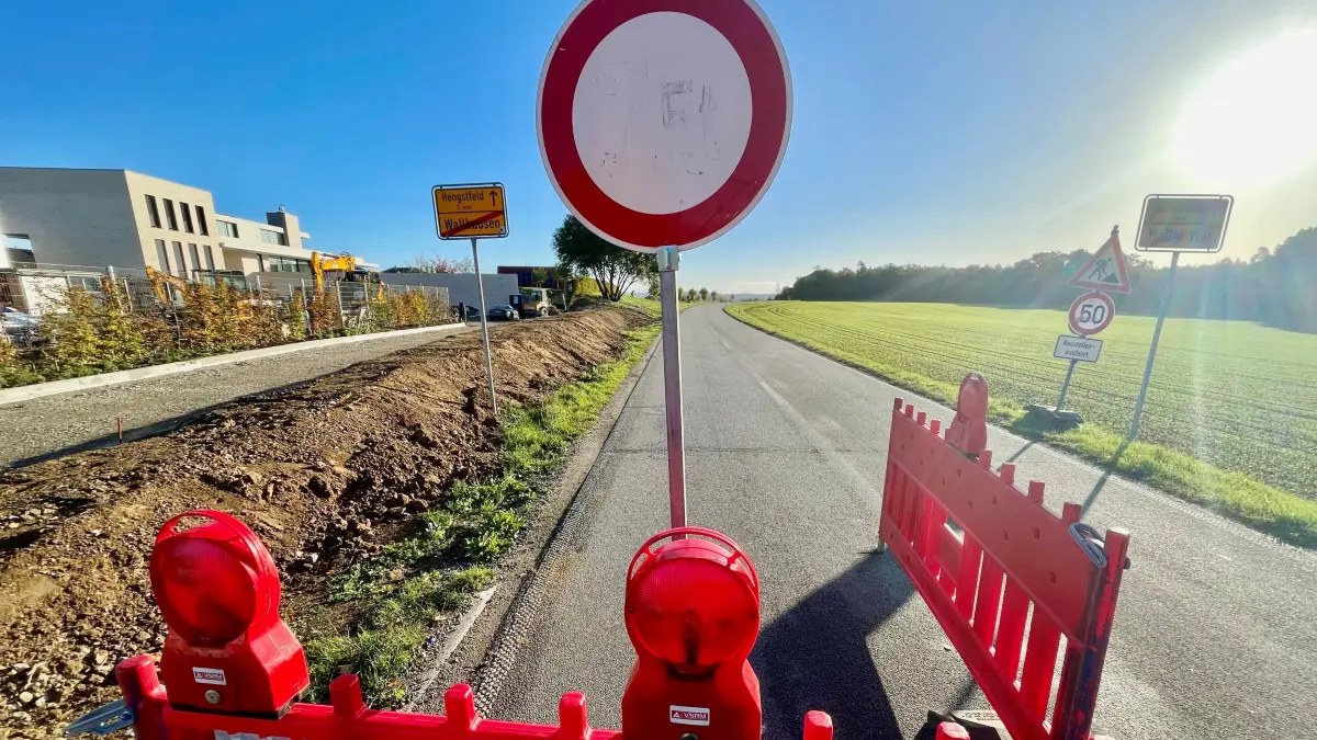 Eine von vielen Baustellen: hier die zwischen Wallhausen und Hengstfeld