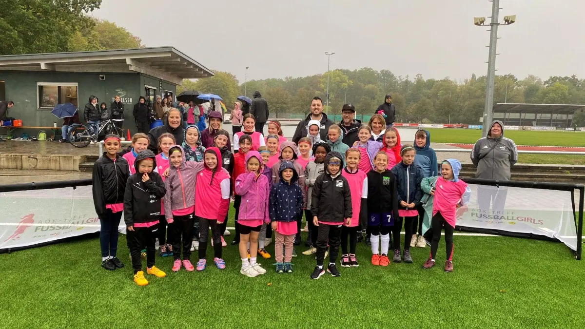 Mädchen der SGM Mössingen/Belsen beim AOK-Treff Fußball-Girls