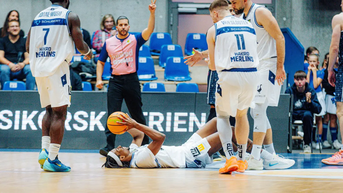 24.10.2026 BARMER 2. BBL - Pro A, 6. Spieltag, ST6, Hauptrunde, HAKRO Merlins Crailsheim vs. Eisbären Bremerhaven, Saison 2026/ 2027: 13 Peyton Gerald
