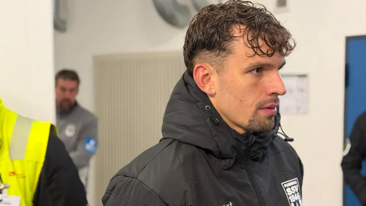 Marco Gölz vom SSV Ulm 1846 Fußball nach dem 1:1 gegen den FC Homburg in der Regionalliga Südwest.
