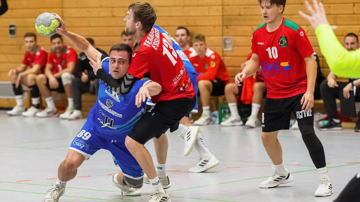 Handball Landesliga: Handball Landesliga; TV Treffelhausen - TEAM Esslingen;
Jannik Bühler (TV Treffelhausen, #89);
25.10.2026; Alb-Sporthalle, Böhmenkirch.
Foto: Thomas Madel