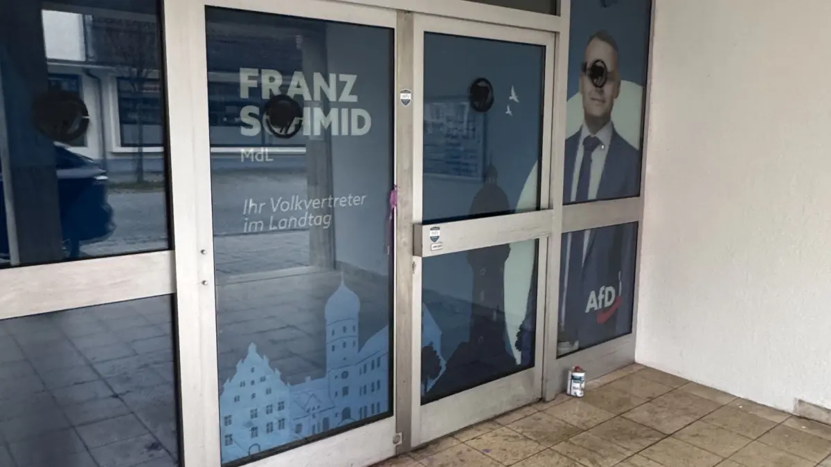 Anschlag Wahlkreisbüro Franz Schmid Vöhringen